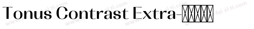 Tonus Contrast Extra字体转换